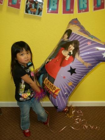Kasen with Camp Rock balloon